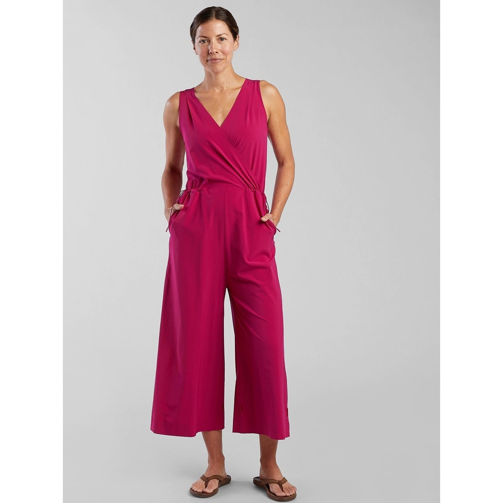 Title Nine Round Trip Sleeveless Jumpsuit Magenta Pink Wide Leg Medium